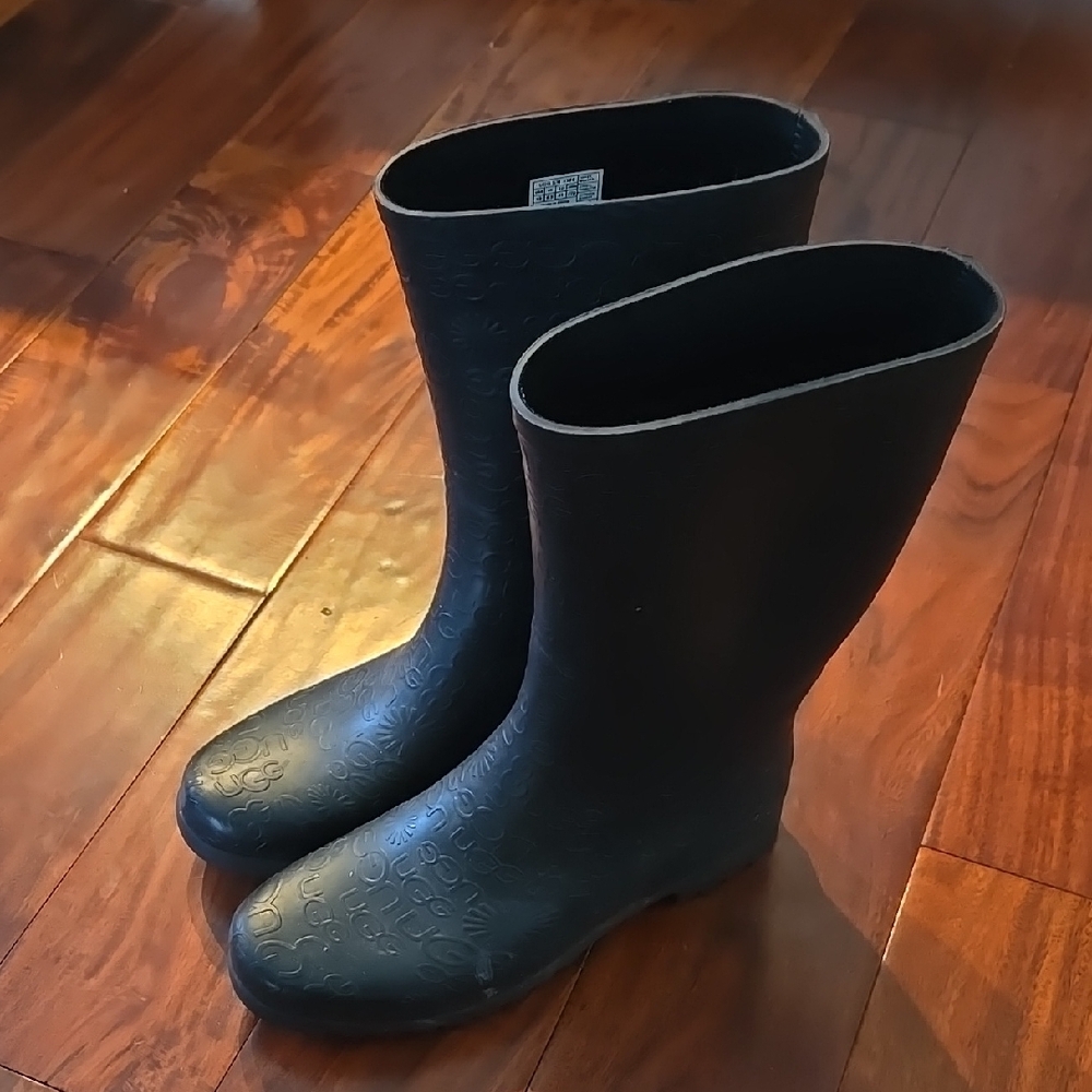 UGG Black Rubber Boots